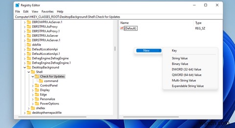 Windows 10 및 11에서 업데이트 확인 상황에 맞는 메뉴 옵션을 추가하는 방법 
