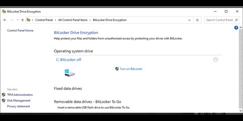 Windows 10에서 BitLockers 상태를 확인하는 방법 