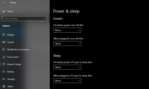 Windows 10이 화면을 끄는 것을 중지하는 방법 