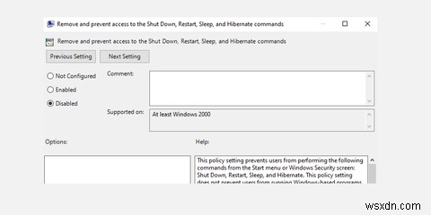 Windows 10에서 현재 사용할 수 있는 전원 옵션이 없음 오류를 수정하는 방법 