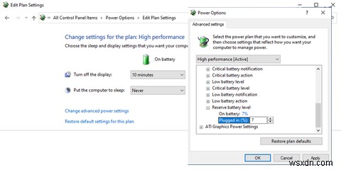 Windows 10 배터리 부족 알림이 표시되지 않을 때 수정하는 5가지 방법 