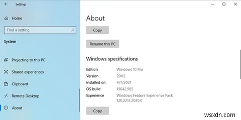 Windows 10 2021년 5월 업데이트를 다운로드하고 설치하는 방법 