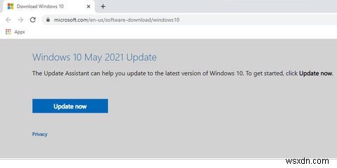 Windows 10 2021년 5월 업데이트를 다운로드하고 설치하는 방법 