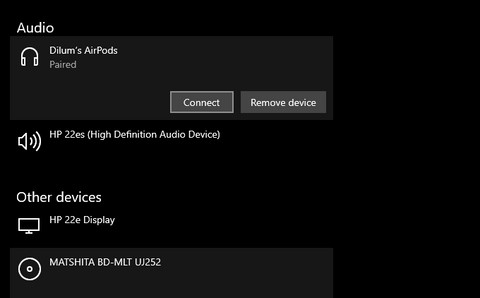 AirPod를 Windows 10 노트북에 연결하는 방법 