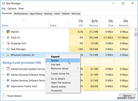 Windows 10 휴지통이 비어 있지 않을 때 수정하는 6가지 방법 