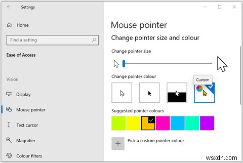 Windows 10에서 마우스 포인터 색상 및 크기를 변경하는 5가지 방법 