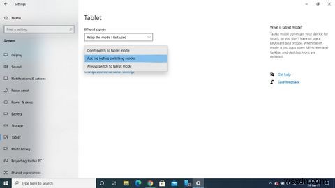 Windows 10에서 태블릿 모드를 끄는 방법 