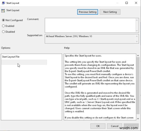사용자 지정 Windows 시작 메뉴에 그룹 정책을 사용하는 방법 