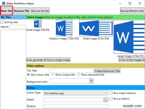 Windows 10에서 사용자 지정 시작 메뉴 타일을 만드는 방법 