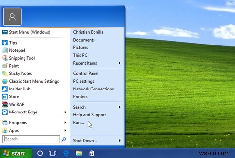 Windows 10을 Windows 7 또는 XP처럼 보이게 하는 방법 