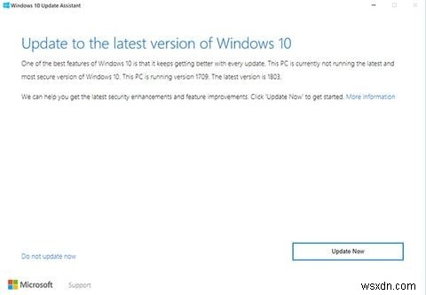 Windows 10 2018년 4월 업데이트를 수동으로 다운로드하는 방법 