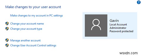 Windows 10의 사용자 계정 제어 및 관리자 권한 