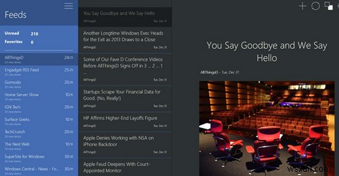Windows 스토어의 7가지 최고의 RSS 리더 