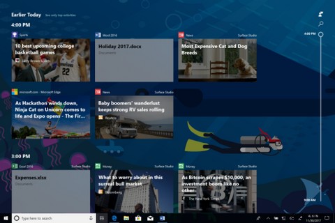 이제 Windows 10s 타임라인 기능을 테스트할 수 있습니다. 