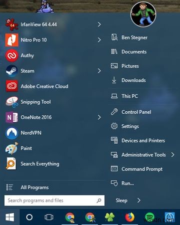 7 최고의 Windows 시작 메뉴 대안 및 대체품 