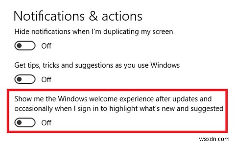 Windows 10에서 Windows 시작 경험 페이지를 비활성화하는 방법 