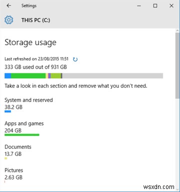 Windows 10 Storage Sense로 자동으로 디스크 공간 확보 