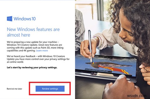 Windows 10 Creators Update를 설치한 후 이 작업을 수행하십시오. 