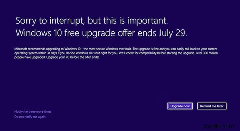 7월 29일까지 Windows 10으로 무료 업그레이드 가능 