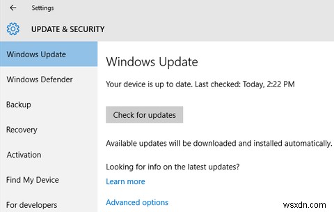 Windows 10 가을 업데이트에 대한 내부 검토 