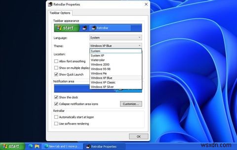 Windows 11에서 Windows 95 및 XP 작업 표시줄을 되살리는 방법 
