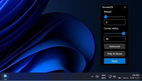 Windows 11의 작업 표시줄에 둥근 모서리를 추가하는 방법 