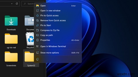 Windows 11s 상황에 맞는 메뉴에 명령 창 열기 옵션을 추가하는 방법 