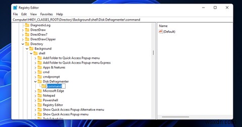 Windows 11에서 디스크 조각 모음 컨텍스트 메뉴 바로 가기를 설정하는 방법 