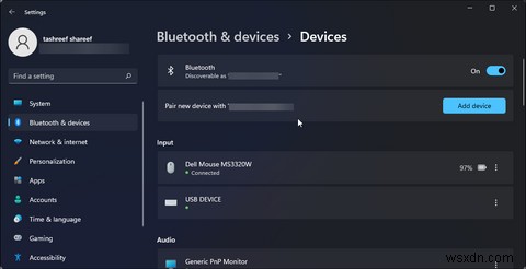 Windows 11에서 Bluetooth 장치의 이름을 바꾸는 방법 