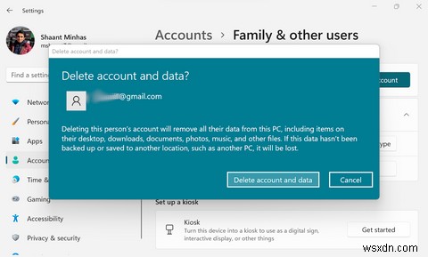 Windows 11에서 사용자 계정을 제거하는 방법 