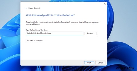 Windows 11에서 제어판 바로 가기를 설정하는 방법 