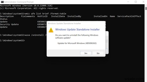 Windows 11에서 업데이트를 제거하는 방법 