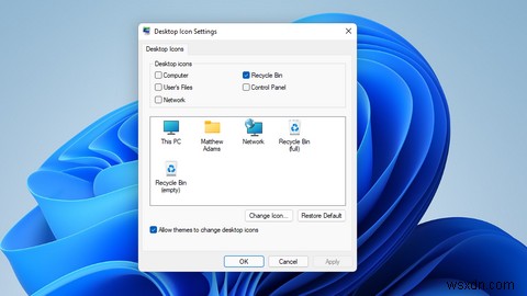 Windows 11에서 휴지통에 대한 작업 표시줄 및 단축키 바로 가기를 만드는 방법 