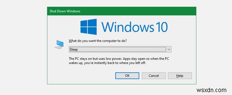 바로 가기 키를 사용하여 Windows 10을 종료하거나 절전 모드로 전환하는 방법:5가지 방법 