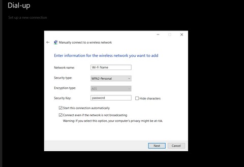 Windows 10에서 숨겨진 Wi-Fi 네트워크에 연결하는 방법 
