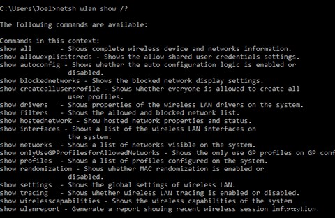Windows에서 무선 네트워크를 관리하는 8개의 CMD 명령 