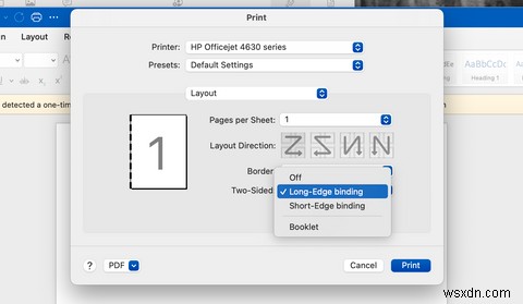 Mac에서 양면 인쇄하는 방법 