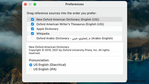 Mac의 사전을 사용하여 단어를 빠르게 찾는 방법 