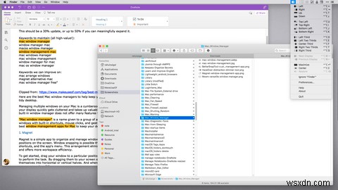 6가지 최고의 Mac 창 관리 도구 