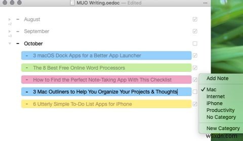 프로젝트와 아이디어를 정리하는 데 도움이 되는 5가지 Mac 아웃라이너 