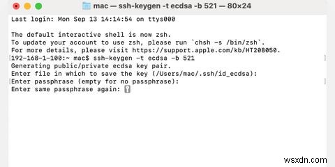 SSH-Keygen을 사용하여 Mac에서 SSH 키를 생성하는 방법 