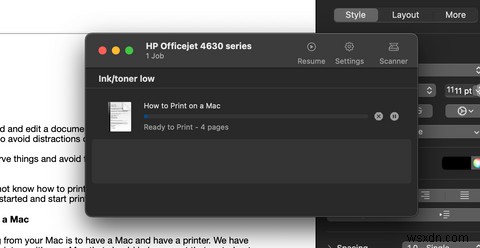 Mac에서 인쇄하는 방법 