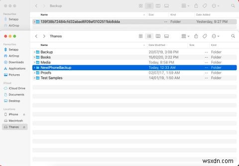 Mac의 다른 위치에 iPhone을 백업하는 방법 