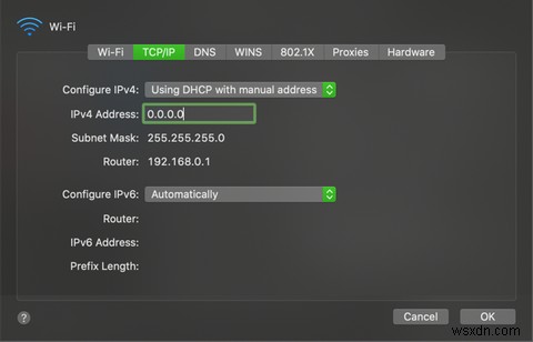 Mac에서 IP 주소를 찾고 변경하는 방법 