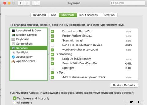 macOS 서비스 메뉴에 유용한 옵션을 추가하는 방법 