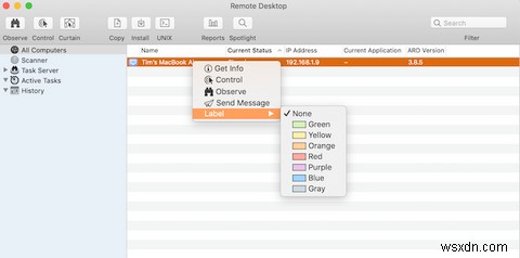 Apple Remote Desktop을 사용하여 Mac 컴퓨터를 관리하는 방법 