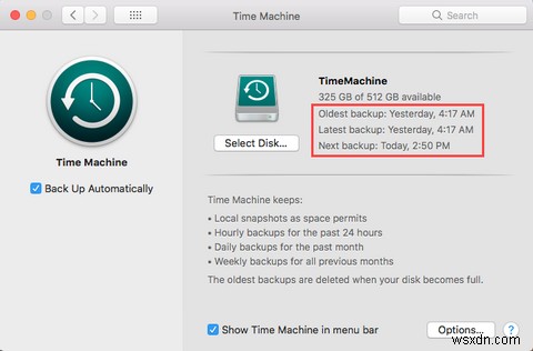 Time Machine을 사용하여 Mac을 백업하는 방법 