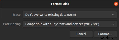 Ubuntu에서 USB 드라이브를 포맷할 수 없습니까? 해야 할 일 