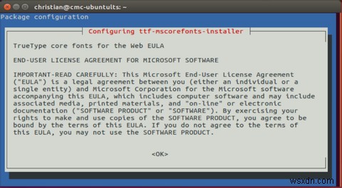 Ubuntu Linux에서 Microsoft 텍스트 글꼴을 설치하는 방법 