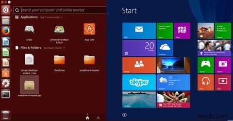 Unity vs. 모던 UI:Ubuntu 또는 Windows 8을 선택해야 합니까? 